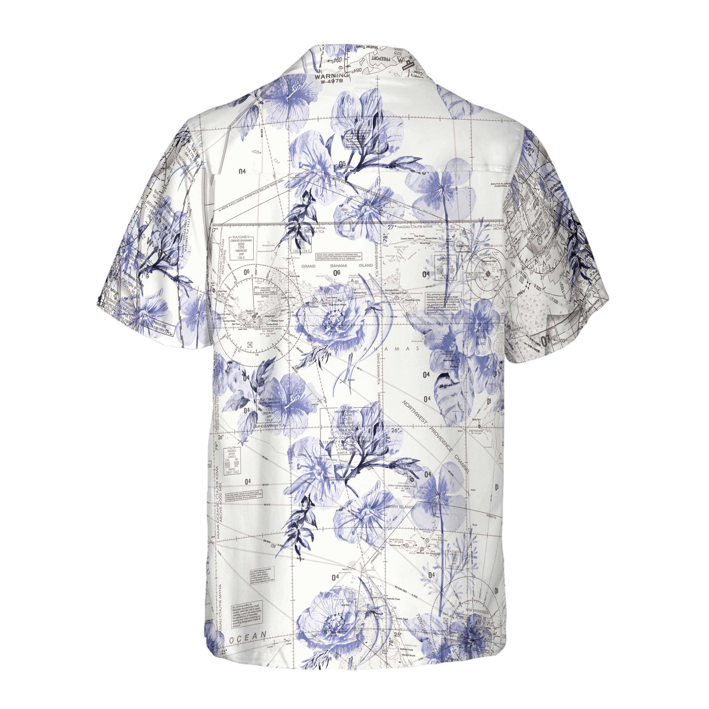 AOP Coconut Button Shirt The Florida to Bahamas Purple Blossoms Coconut Button Camp Shirt