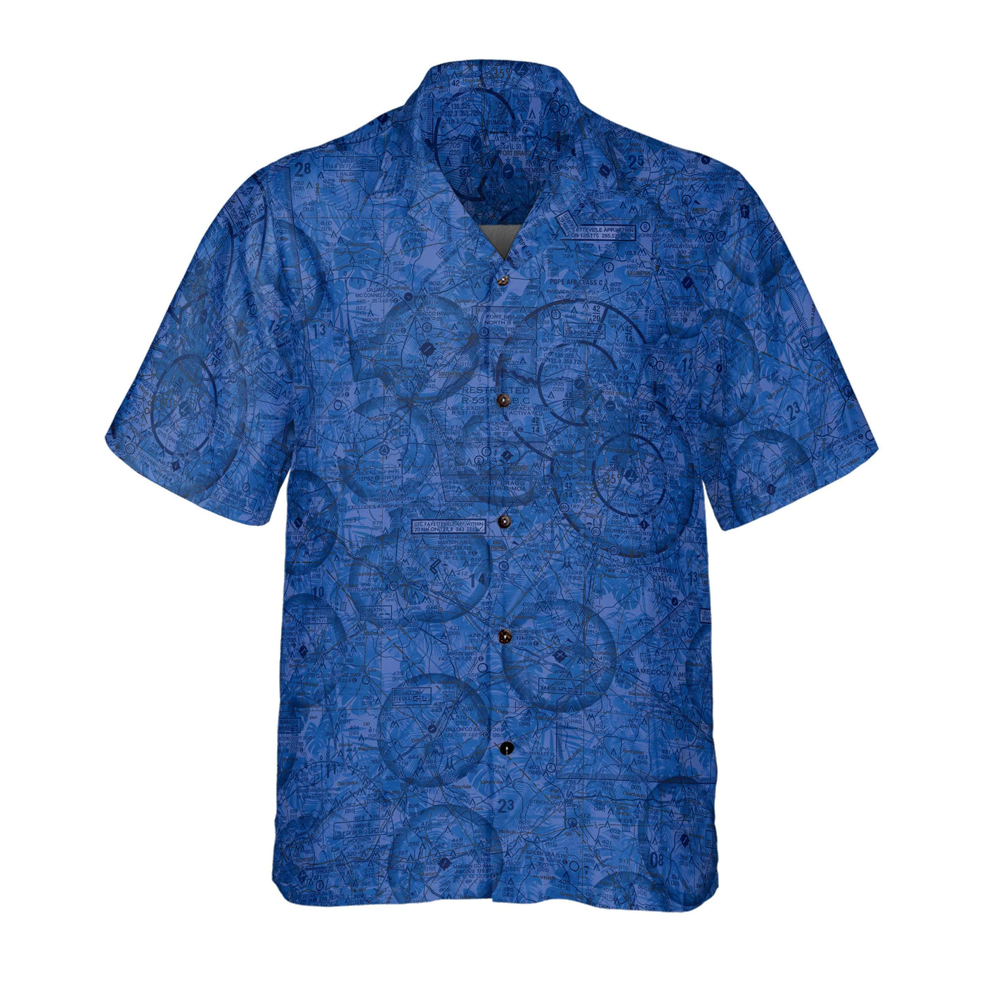 AOP Coconut Button Shirt The Ft Bragg Tropical Blue Coconut Button Camp Shirt