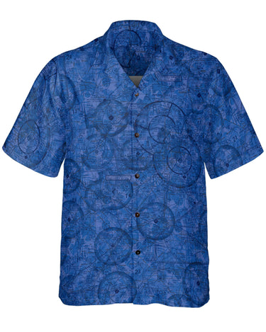 AOP Coconut Button Shirt The Ft Bragg Tropical Blue Coconut Button Camp Shirt