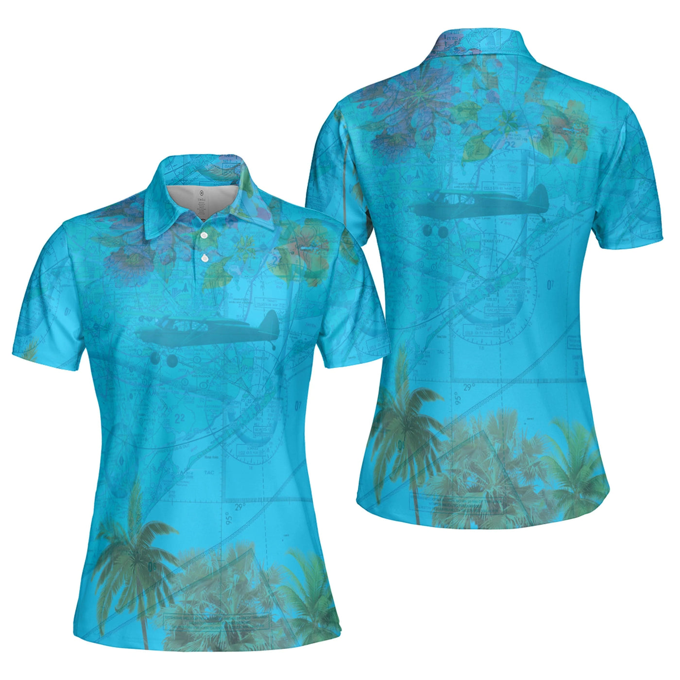 Women Polo Shirt The Galveston Piper J3 Blue Sky Women's Polo Shirt