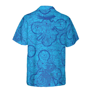 AOP Coconut Button Shirt The Grissom Blue Aviator KC-135 Coconut Button Camp Shirt