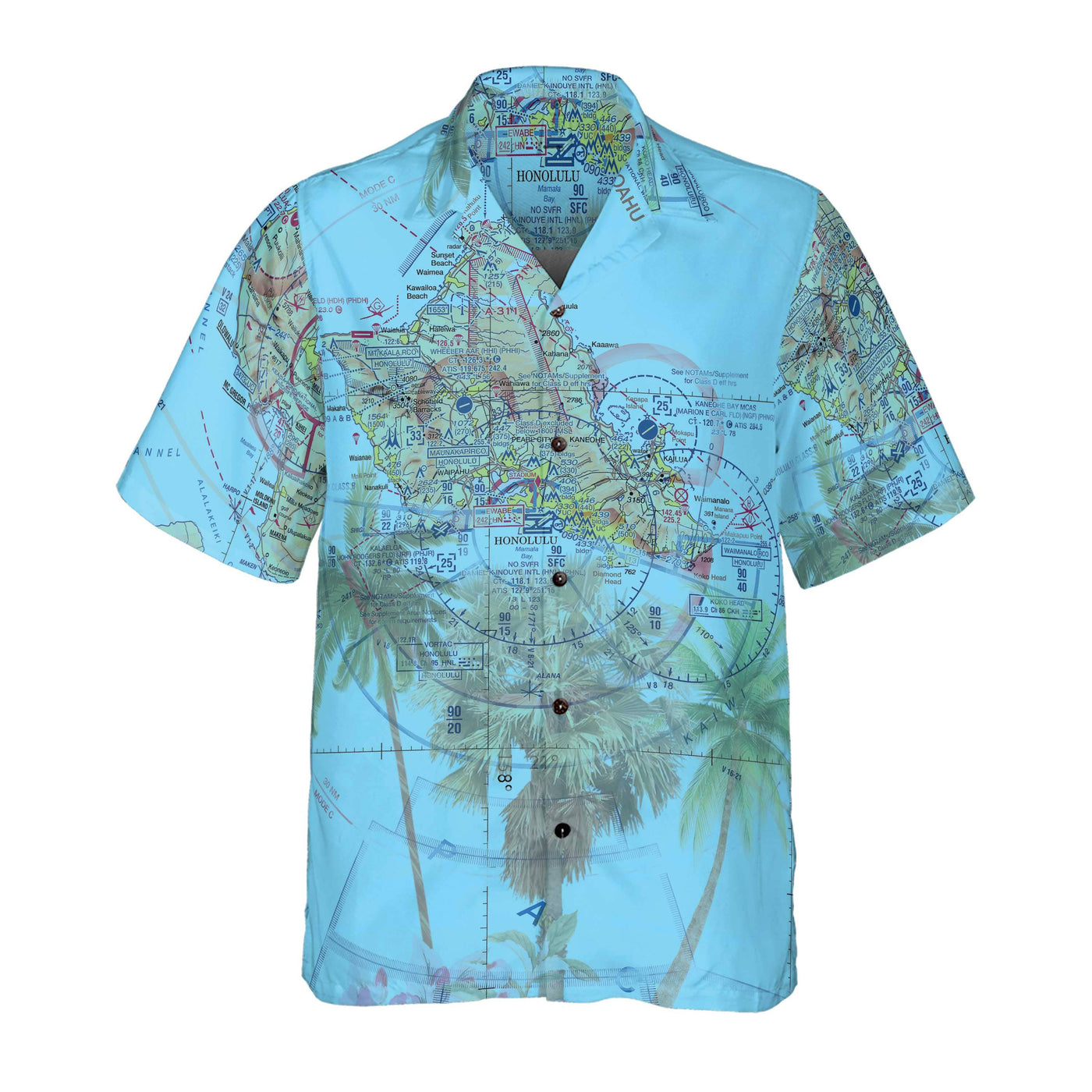 AOP Coconut Button Shirt The Hawaiian Blue Sky Coconut Button Camp Shirt
