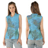 Women Polo Shirt The Hawaiian Blue Sky Women's Sleeveless Polo Shirt