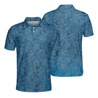 AOP Polo Shirt The Houston Blue Tropics Men's Polo Shirt