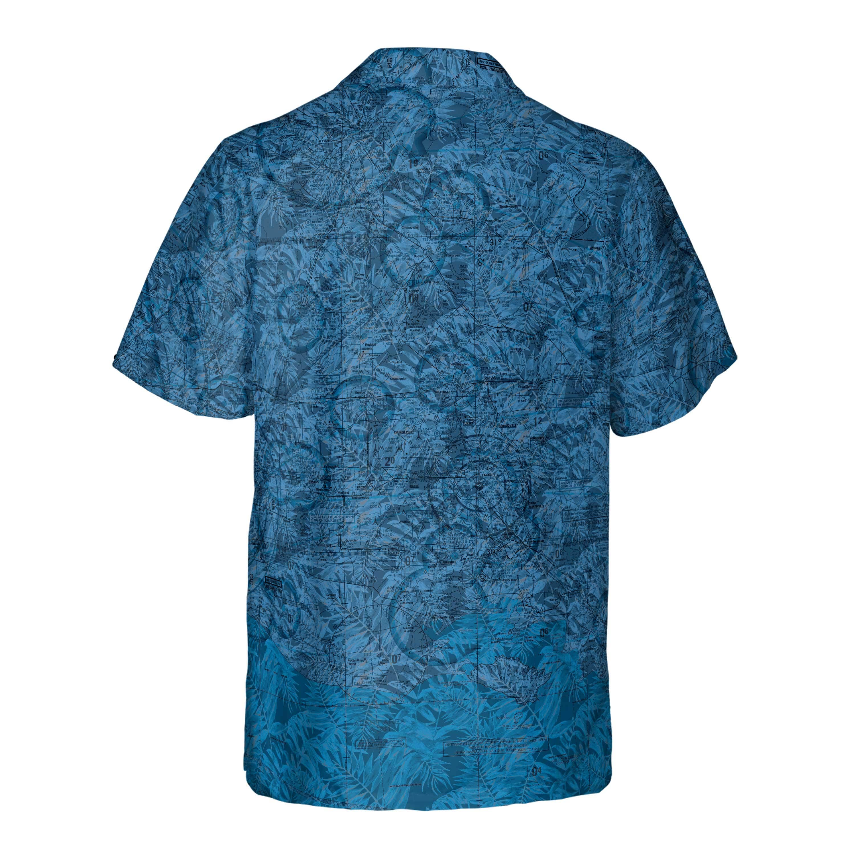AOP Pocket Hawaiian Shirt The Houston Blue Tropics Pocket Shirt