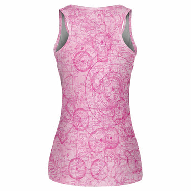 AOP Womens Tank Top The Kansas City Tropical Pink Women's Tank Top