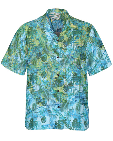 AOP Pocket Hawaiian Shirt The Ketchikan Blue Summer Coconut Button Camp Shirt