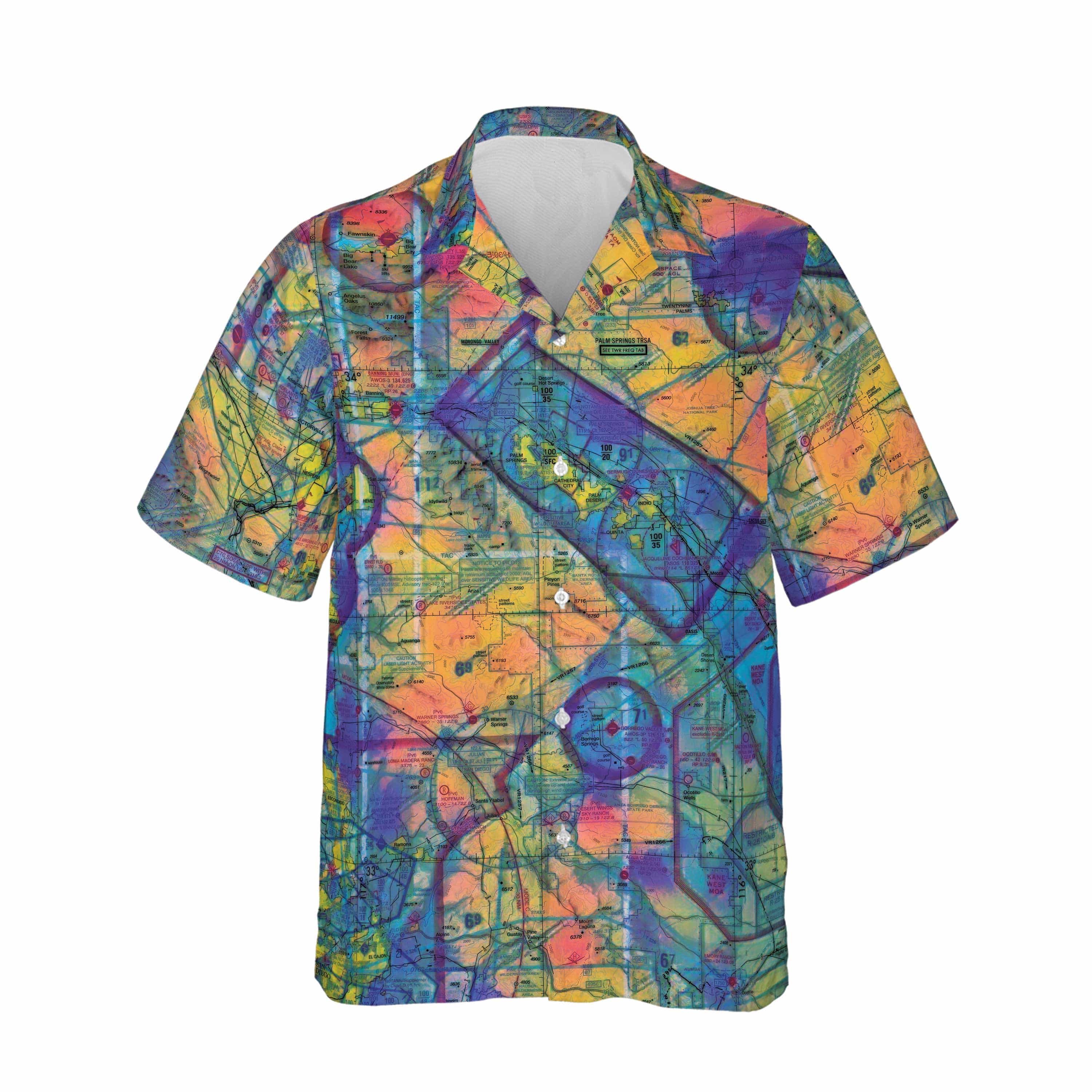 AOP Hawaiian Shirt The Los Angeles Abstract VFR Shirt