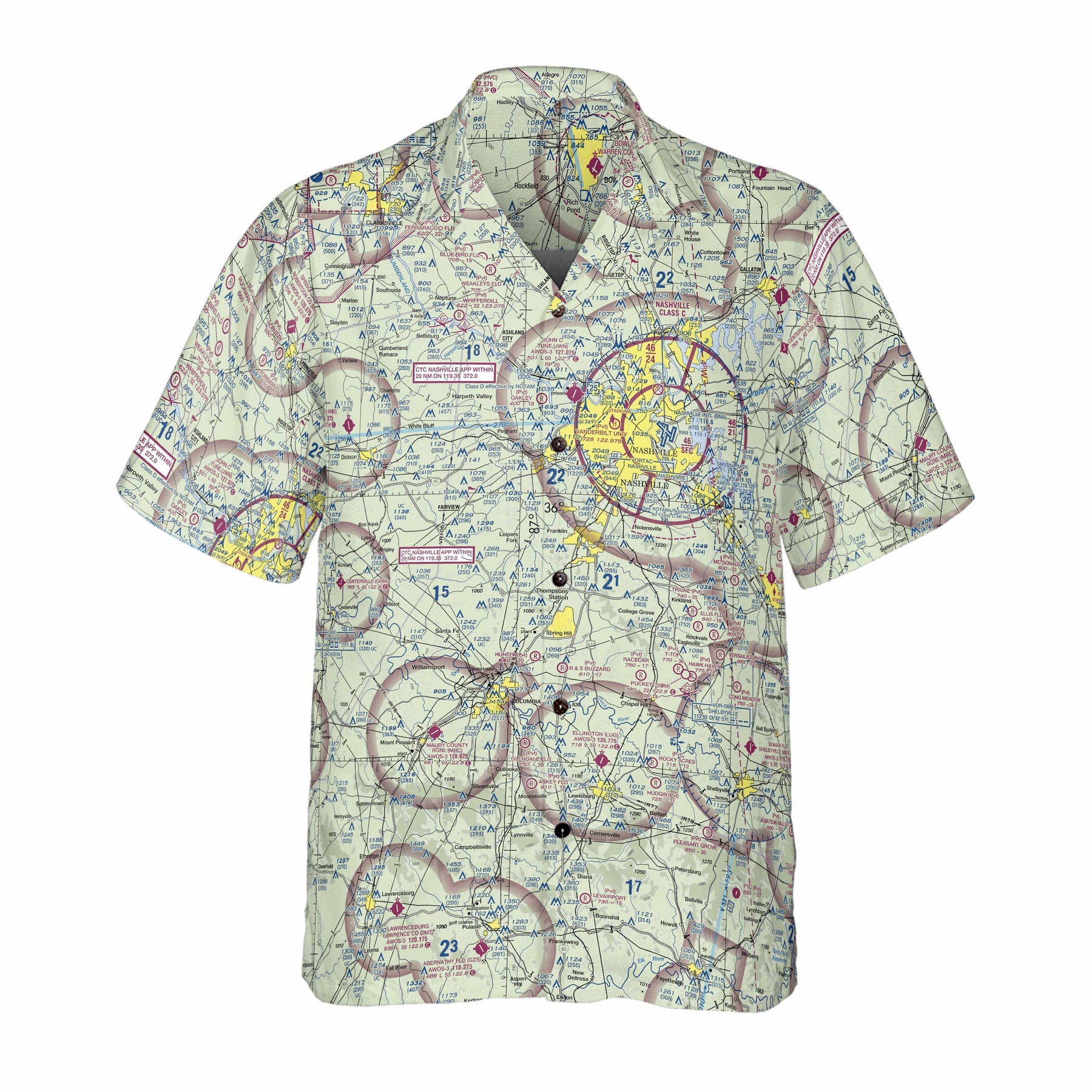 The Nashville Aviator VFR Coconut Button Camp Shirt – pilotquarters