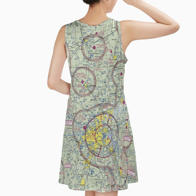 AOP Sleeveless Dress The Nashville Aviator VFR Sundress