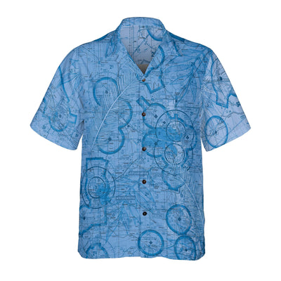 AOP Coconut Button Shirt The Nebraska Tropical Blue Coconut Button Camp Shirt
