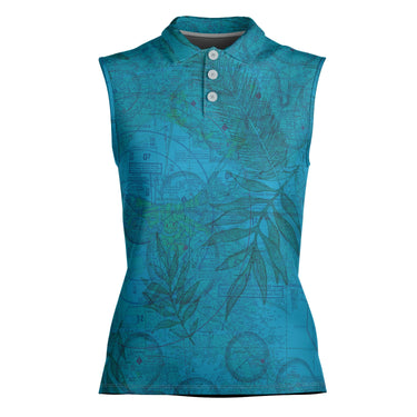 Women Polo Shirt The New Orleans Blues Women's Sleeveless Polo Shirt