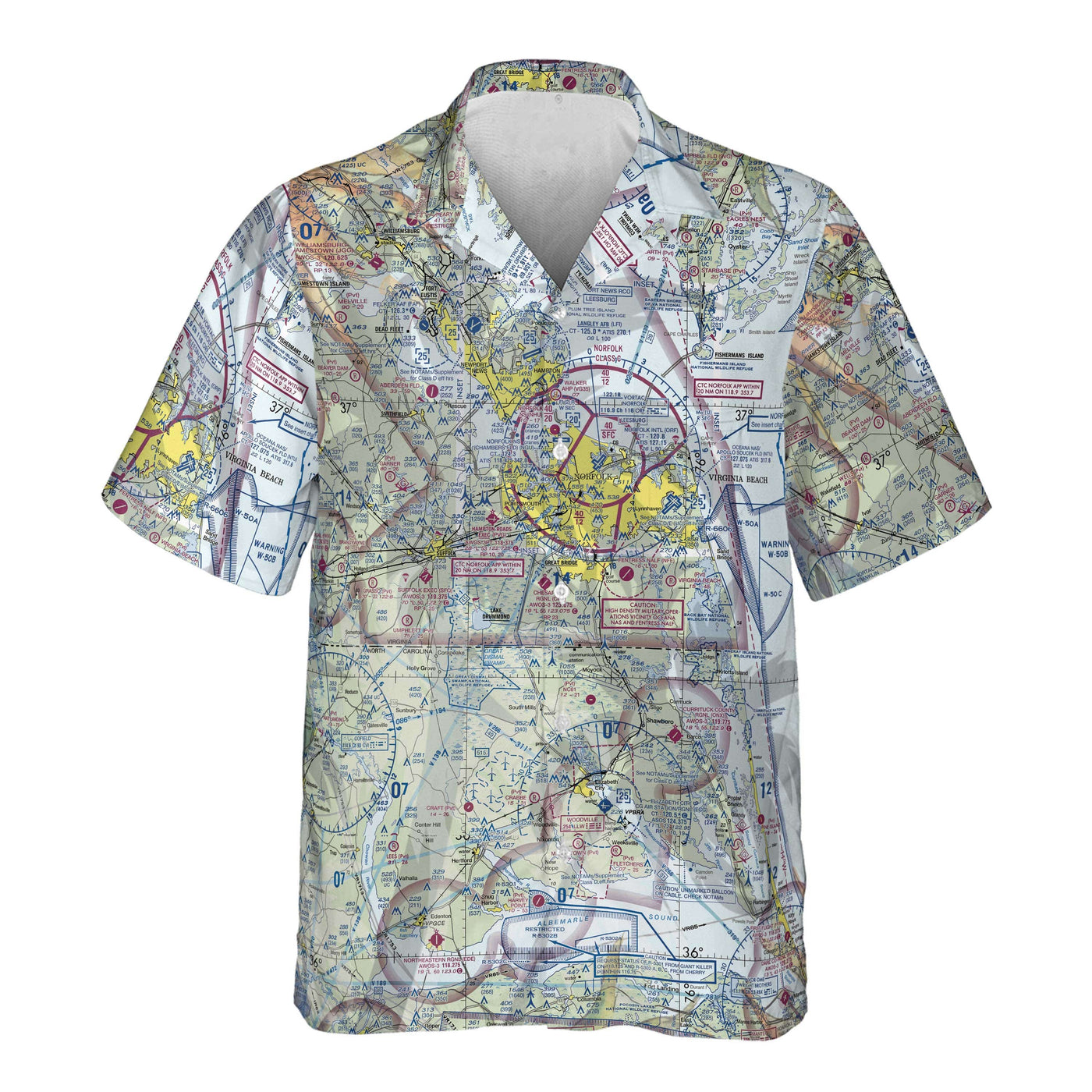AOP Hawaiian Shirt The Norfolk Aviator Pocket Camp Shirt