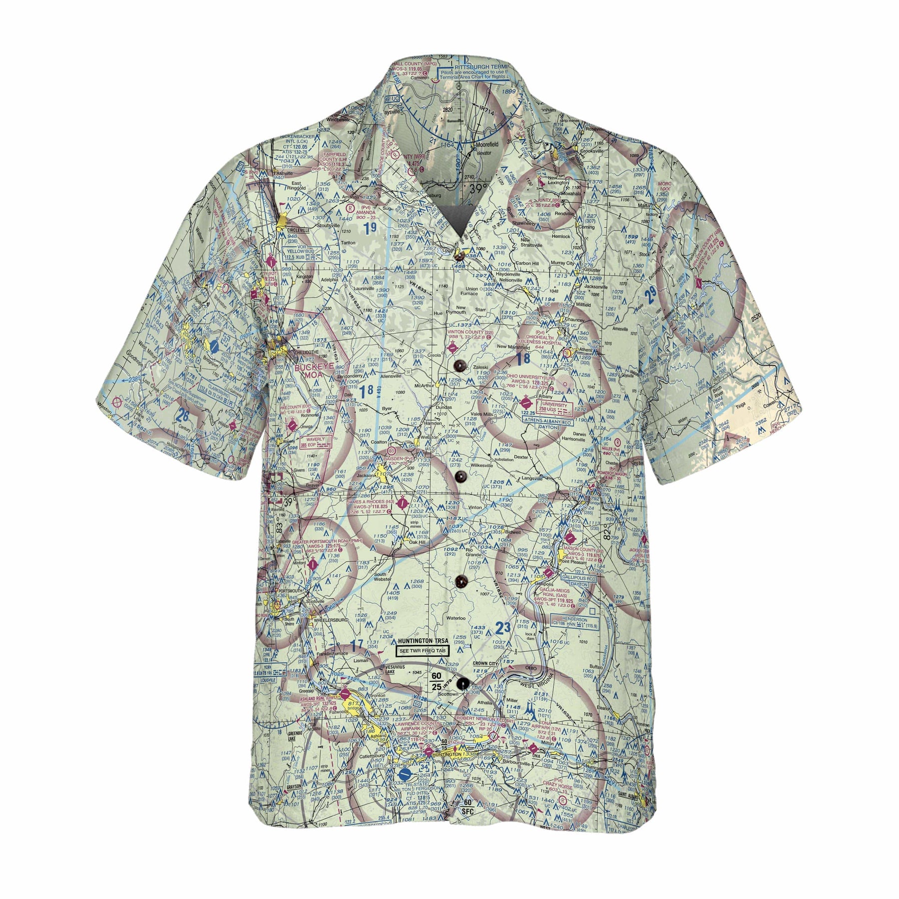 The Ohio Aviator VFR Coconut Button Camp Shirt – pilotquarters