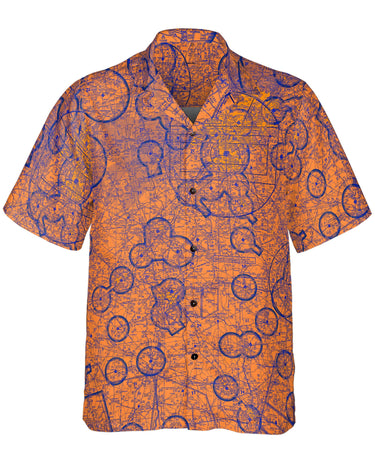 AOP Coconut Button Shirt The Orange and Blue Atlanta to Auburn VFR Coconut Button Camp Shirt