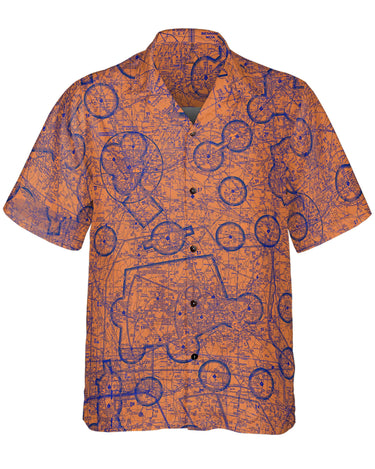 AOP Coconut Button Shirt The Orange and Blue Skies of Auburn VFR Coconut Button Camp Shirt