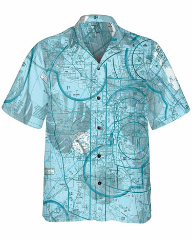 AOP Custom Regular Fit Hawaii Shirt The Orlando Aviator Turquoise Vibe Coconut Button Aloha Shirt