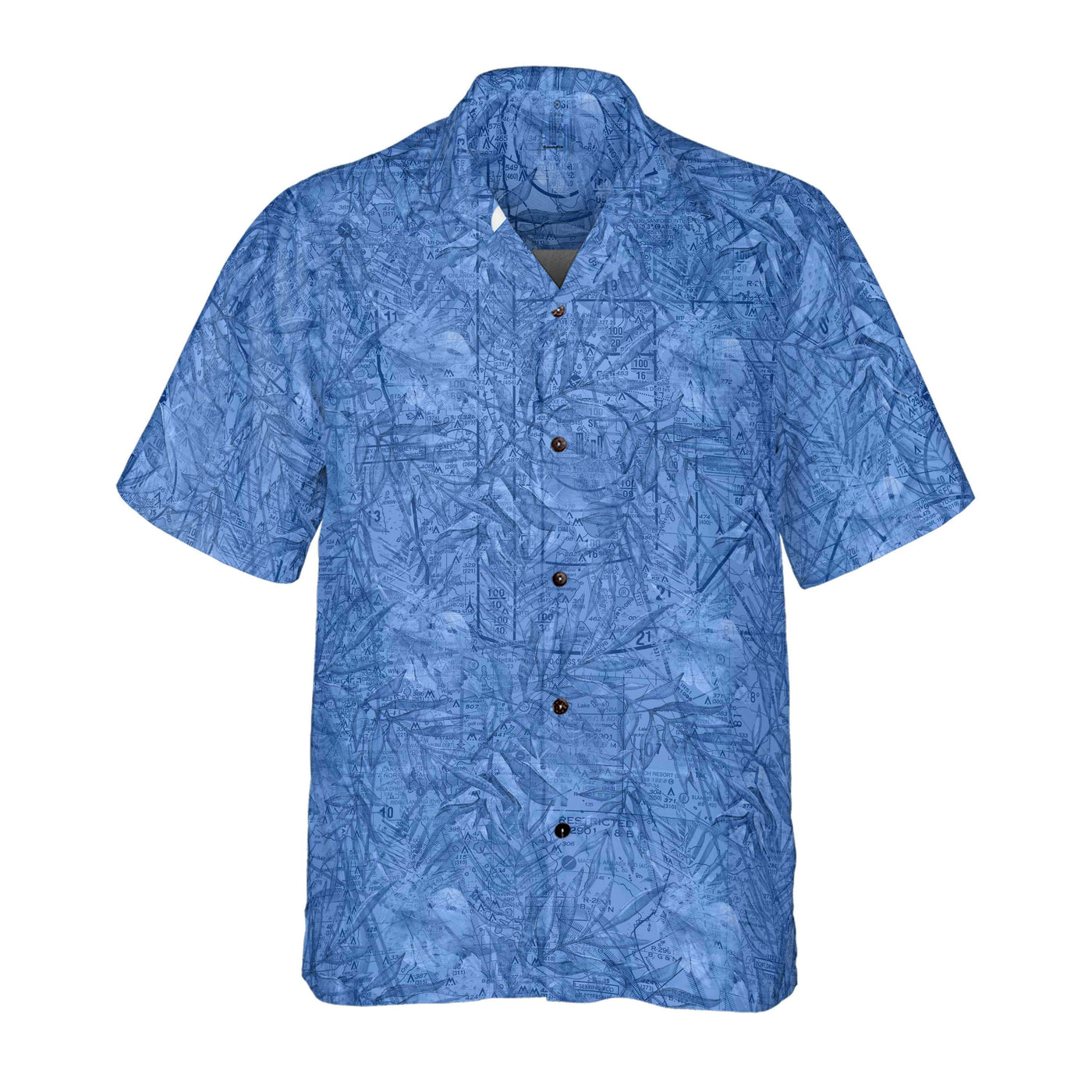 AOP Coconut Button Shirt The Orlando to Ft Lauderdale Blue Skies Coconut Button Camp Shirt