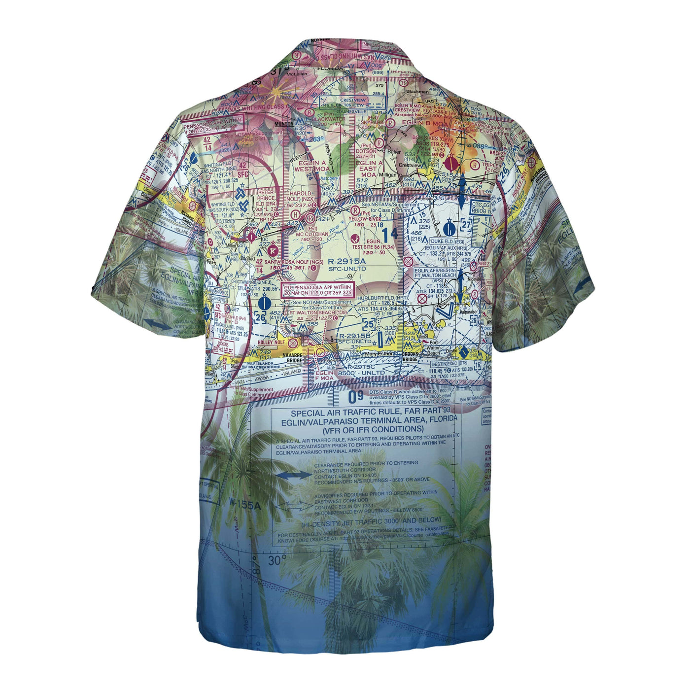 AOP Hawaiian Shirt The Pensacola Palms VFR Pocket Camp Shirt