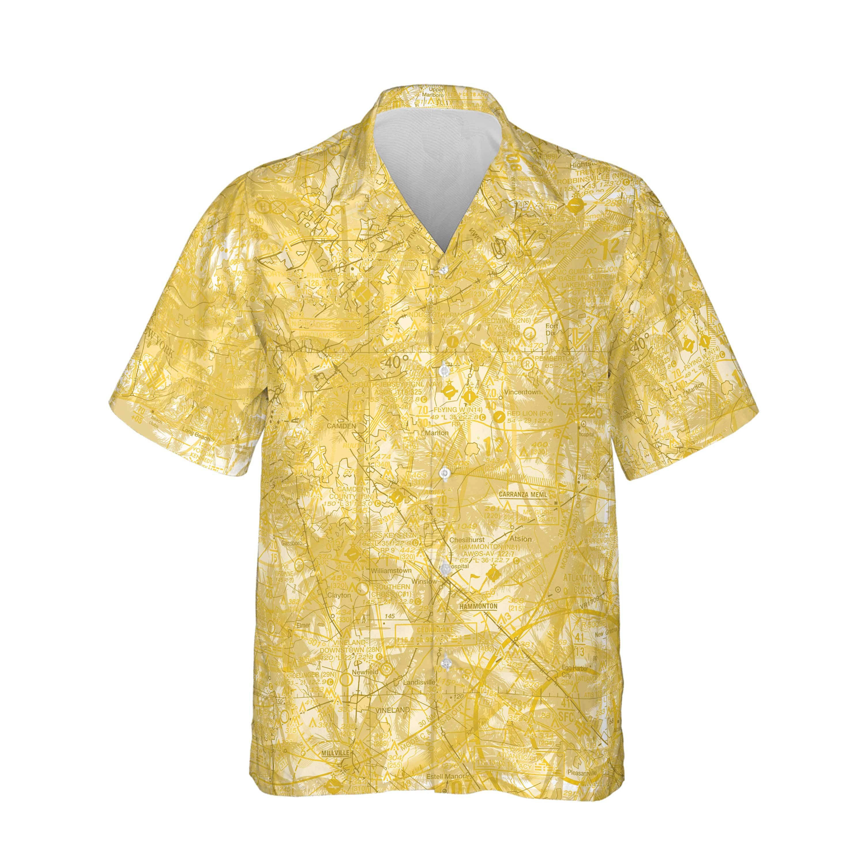 AOP Hawaiian Shirt The Philly Golden Palms Shirt