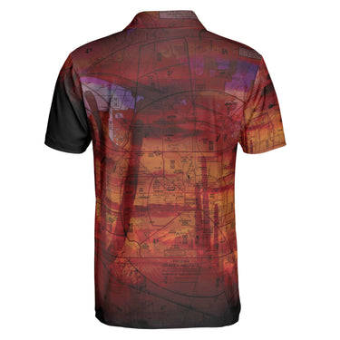AOP Polo Shirt The Phoenix and Scottsdale Sunset Flight Polo Shirt