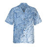 AOP Pocket Hawaiian Shirt The Portland Harbor Visual Blues Coconut Button Camp Shirt