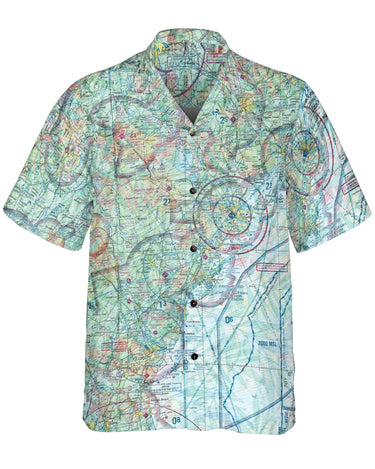 AOP Pocket Hawaiian Shirt The Portland Harbor Visual Coconut Button Camp Shirt