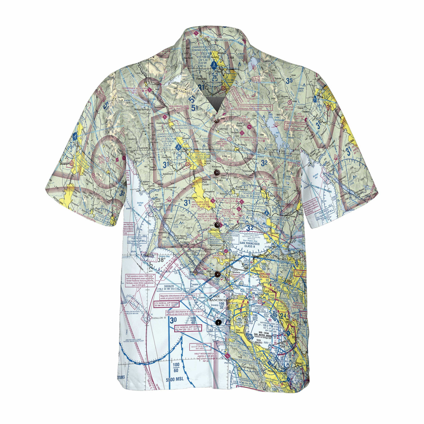 AOP Coconut Button Shirt The Sonoma Aviator VFR Coconut Button Camp Shirt