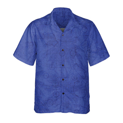 AOP Coconut Button Shirt The South Dakota Blue Palms Coconut Button Camp Shirt