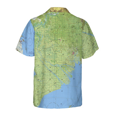 AOP Coconut Button Shirt The South Vietnam Tactical Chart Coconut Button Camp Shirt