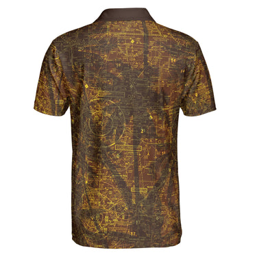 AOP Polo Shirt The Southwest Michigan Aviator Polo with solid collar