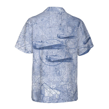 AOP Coconut Button Shirt The T-6 Texan Faded Blue Coconut Button Camp Shirt
