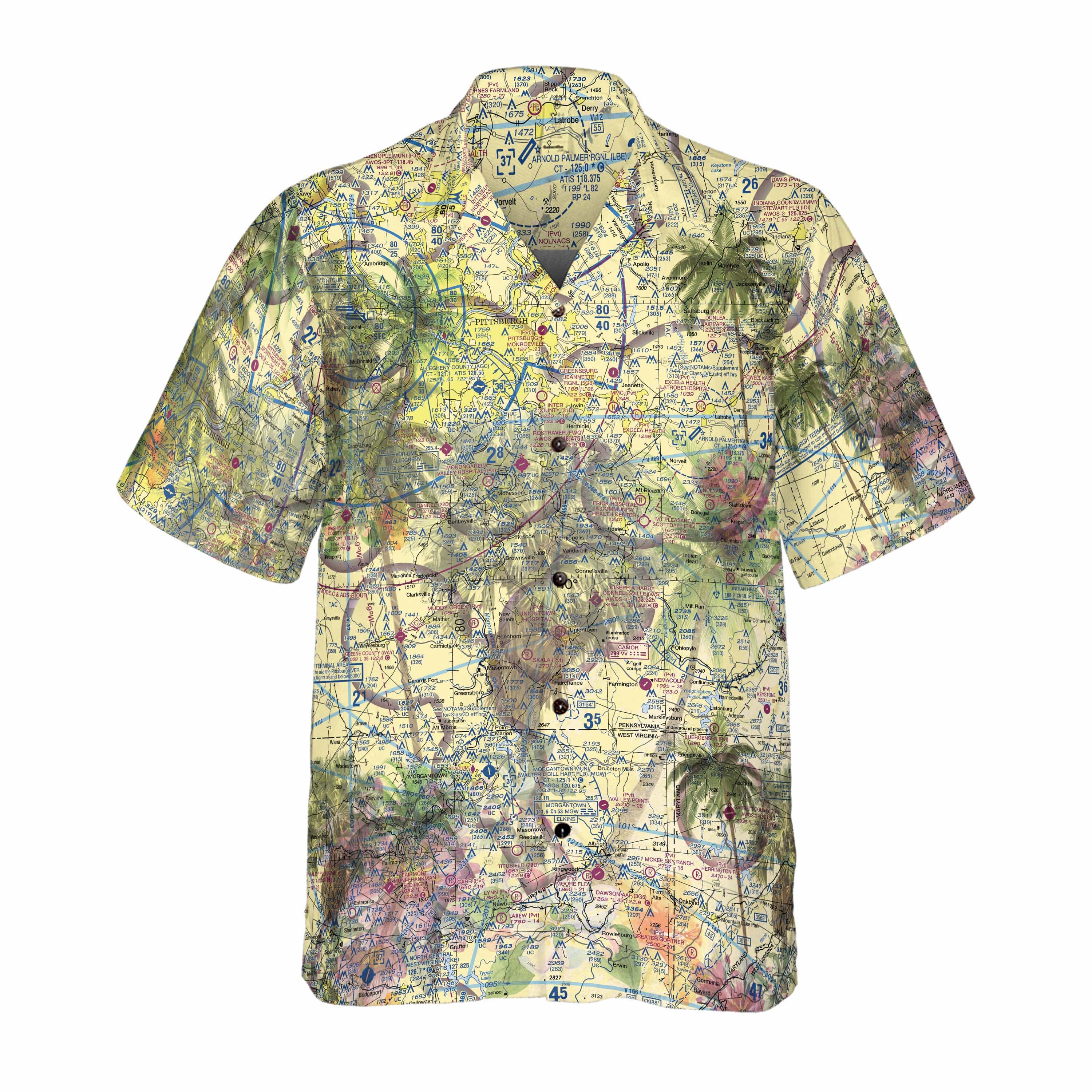 AOP Coconut Button Shirt The Tropical Arnold Palmer Regional Airport Coconut Button Camp Shirt