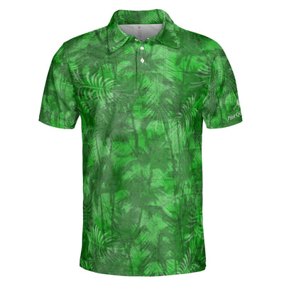 AOP Polo Shirt S The Tropical Dakotas Deep Green Polo
