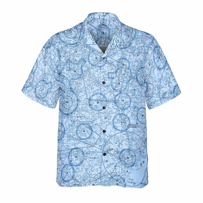 AOP Coconut Button Shirt The VFR in Blue Central North Carolina Aviator Coconut Button Camp Shirt