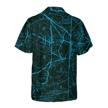 AOP Coconut Button Shirt The Washington DC Helicopter Chart Night Vision Blue Coconut Button Camp Shirt