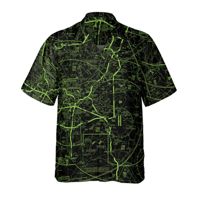 AOP Coconut Button Shirt The Washington DC Helicopter Chart Night Vision Green Coconut Button Camp Shirt