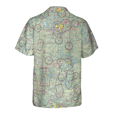 AOP Pocket Hawaiian Shirt The Wichita Aviator VFR Pocket Camp Shirt